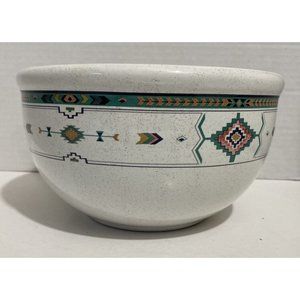 Vintage Studio Nova Adirondack Pattern Aztec Speckled 7" Medium Mixing Bowl